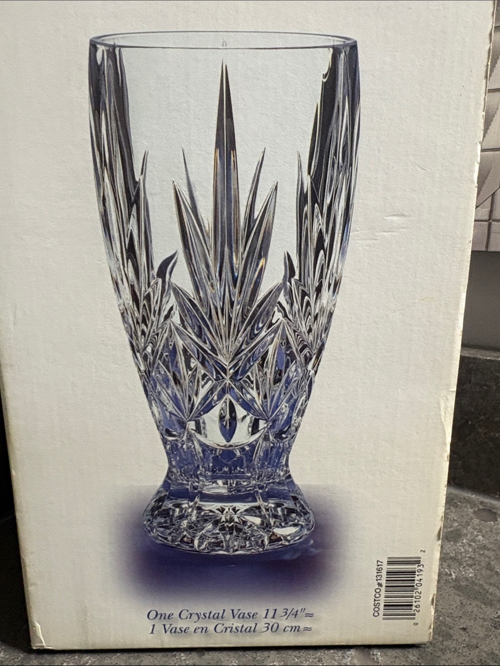TRADITION Crystal d'Arques Clear Glass Vase - Clear. 11 3/4 Inch by 5 1/2 inch - Picture 2 of 11
